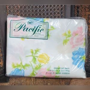 Vintage Pacific Anenomes Full Flat NOS